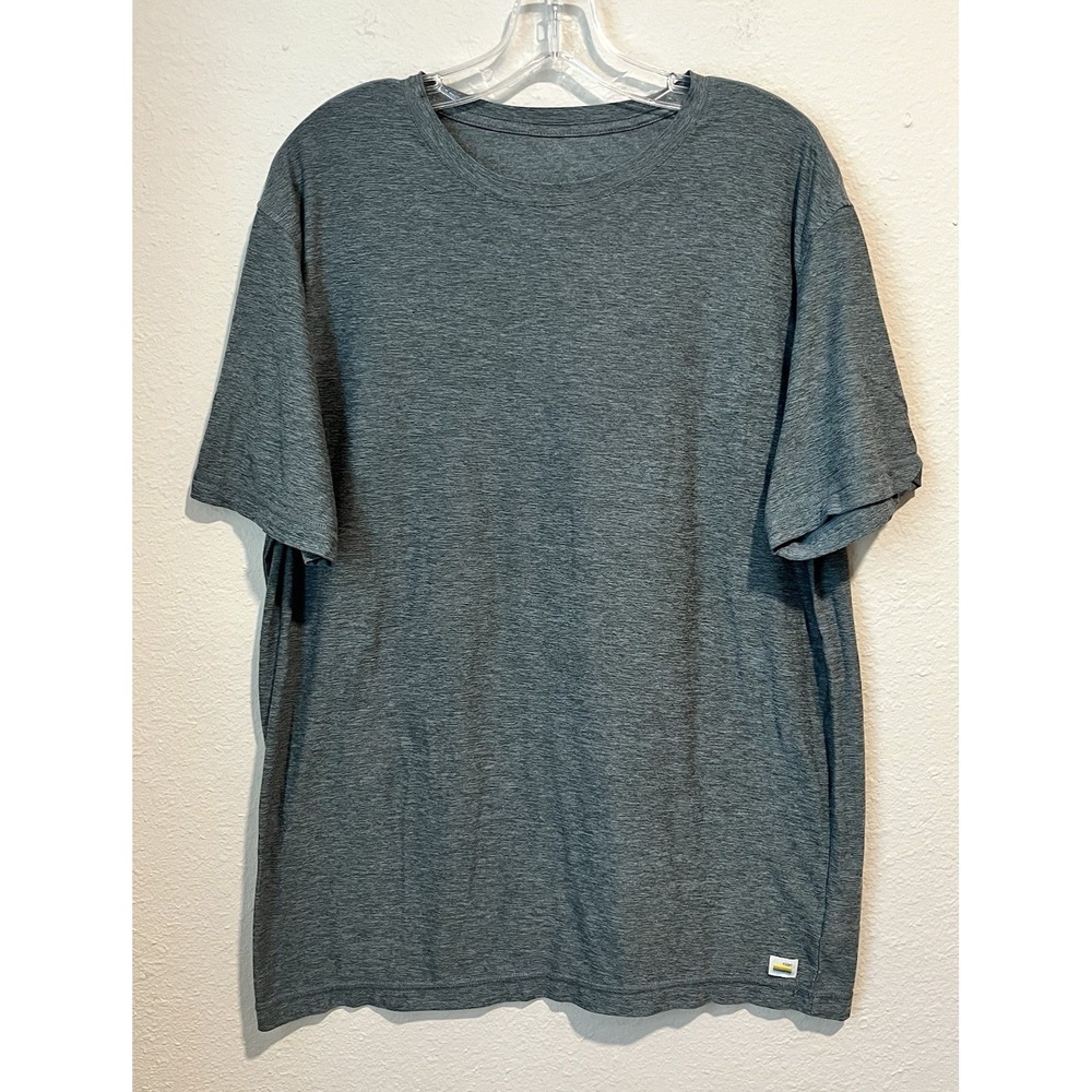 Vuori Men's Strato Tech Short-Sleeve Tee Size Large Heathered Blue Athletic V126